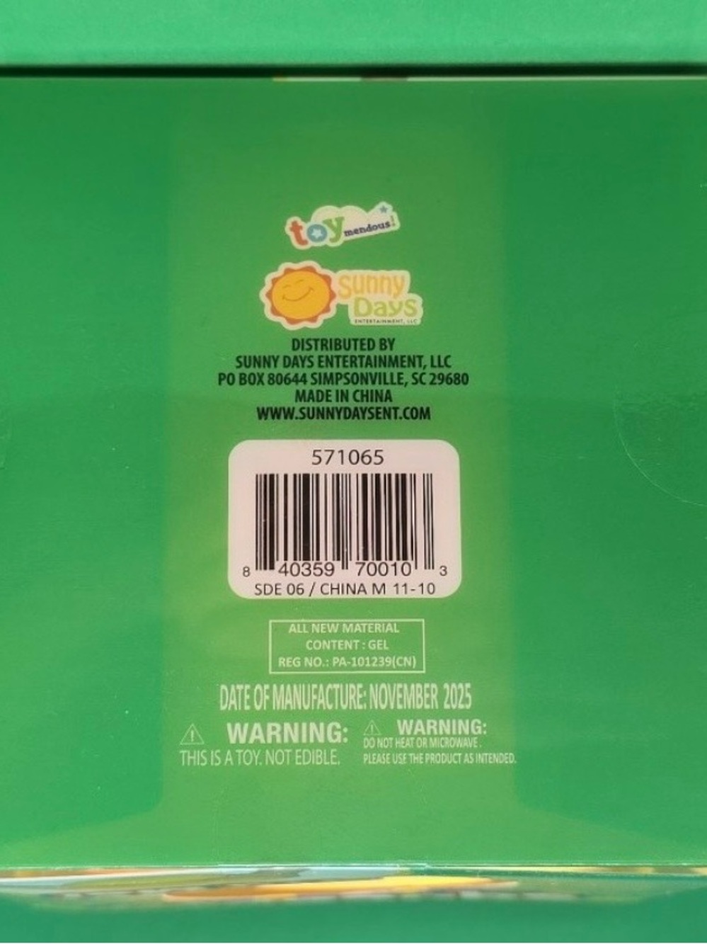 Sunny Days Jumbo Squeezy Cheese Yellow Squishy Toy Stress Relief Fun NEW - Picture 3 of 3